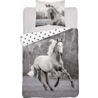 Jugendeinstreu HORSE White im Galopp 140x200