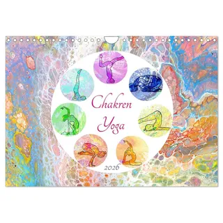 Chakren Yoga (Wandkalender 2026 DIN A4 quer), CALVENDO Monatskalender: Asanas für die Chakren mit Affirmationen und Elementen (CALVENDO Sport)
