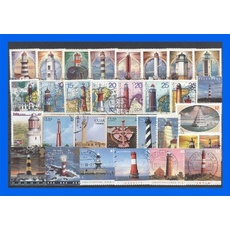 50 verschiedene Briefmarken Leuchttürme