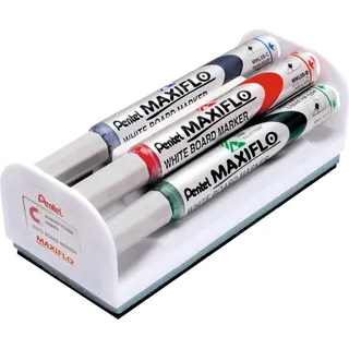 Pentel Maxiflo Whiteboard Marker Set 4 St. Weiß