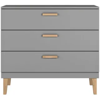 Petits-meubles Kinderkommode Kubi Grau , Holzwerkstoff , 3 Schubladen , Rechteckig , 100x47x90 cm , Babymöbel & Kindermöbel, Babyzimmer, Babyregale & Kinderregale