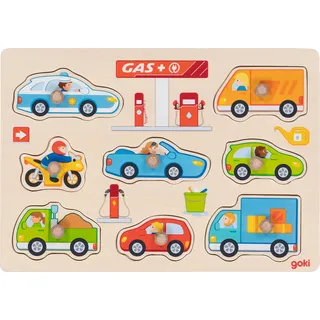 GoKi Steckpuzzle Tankstelle