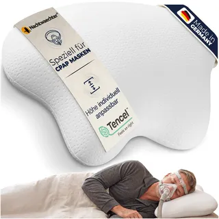 Nachtwaechter | Seitenschläfer- & CPAP Kissen | Schlafapnoe Kissen LINA | Ideal für CPAP-Masken-Träger & als Seitenschläferkissen I Orthopädisches Kissen für optimalen Liegekomfort