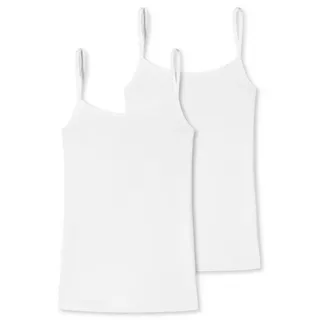 SCHIESSER Uncover by Schiesser - Cotton", - Spaghetti Top - 2er Pack M, weiß,