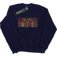 Marvel, Herren, Pullover, Black Panther Tribal Logo Baumwolle Sweatshirt, Blau, (XXL)