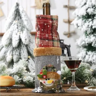 Flaschenüberzug Weihnachten Weinflasche Wein Überzug Weihnachts Deko Überzug