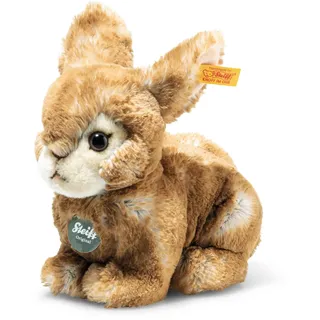 Steiff Melly Hase 20 cm, Teddies for Tomorrow, Stofftier Hase aus kuschelweichem Plüsch, Flauschiges Plüschtier zum Spielen & Braun