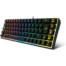 KROM KALISTA - Gaming-Membrantastatur RGB Rainbow, 62% Formfaktor, Gaming-Modus, N-19 Anti-Ghosting, Windows | Mac, Englisches Layout, Schwarz