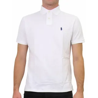 Ralph Lauren Custom Slim Fit Piquet Poloshirt weiß M
