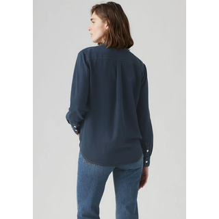 Hemdbluse LEVI'S, Damen, Gr. M (38), initial take, Web, Obermaterial: 100% Lyocell, unifarben, regular fit normal, Manschette, Blusen Hemdbluse, mit Brusttasche