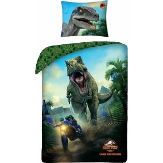 Halantex Jurassic World Bettwäsche , 140x200cm + 70x90cm, 100% Baumwolle