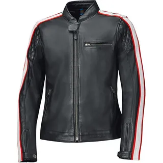 Held Brixham, Lederjacke, schwarz/rot/weiß, 52