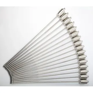 point-garden 16-teiliges Gartenfackel Ölfackel Set aus rostfreiem Edelstahl