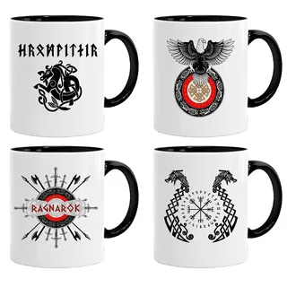 Wikinger Tasse| Wikinger Set 03| Kaffee säuft Kaffee-Becher Geschenk Geschenkidee für alte Männer Papa Opa Kaffeetasse Wikinger-Motiv Tasse mit Spruch | Kaffeetasse | Kaffeetasse | tassen