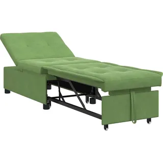 vidaXL Schlafsofa Hellgrün 194 x 67 x 82 cm Samt - Grün