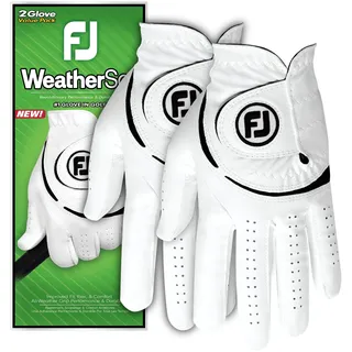 FootJoy Weathersof Golfhandschuh für Herren, Weiß/Schwarz, Größe XXL EU