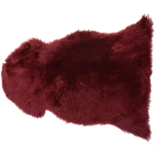Beliani Schaffell Uluru 100/110/65 cm , Dunkelrot , Fell , Freiform , 65x100 cm , Teppiche und Böden, Teppiche, Schaffelle & Kuhfelle