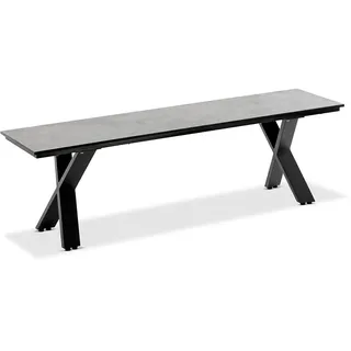 Bank Nemo X-Gestell anthrazit - 200 cm HPL Pesaro Marble