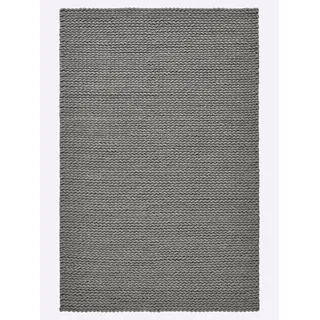 Teppich HEINE HOME Gr. 1, grau (anthrazit), B:120cm H:17mm L:180cm, Wolle, Teppiche, Teppich