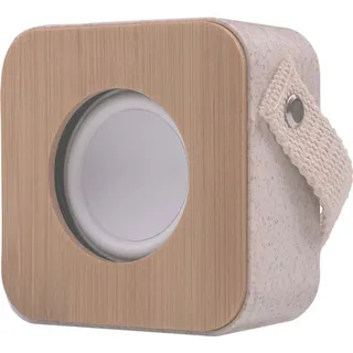 Mars Gaming MS-ECO, Umweltfreundlicher Bluetooth 5.1 Lautsprecher, Weizenstroh und Bambus, Kompaktes Format, Lange Akkulaufzeit, Grau