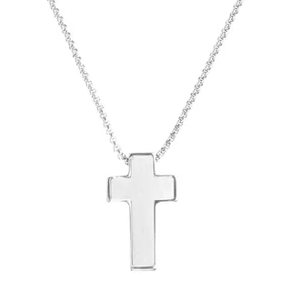 s.Oliver Kette mit Anhänger Kreuz Silber Edelstahl 40+3 cm