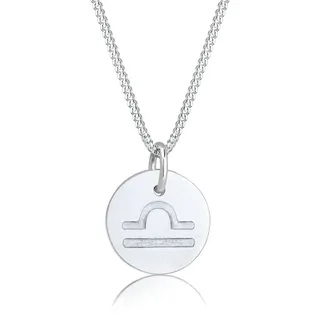 Elli Damen Echtschmuck Halskette Silberkette Kette mit Anhänger Stern Star Sternzeichen Astro Trend Swarovski Kristalle Sterling Silber 925 45cm Länge