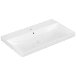 Villeroy & Boch Avento Schrankwaschtisch, 1 Hahnloch, mit Überlauf, 800x470mm, 41568001, Farbe: Weiß