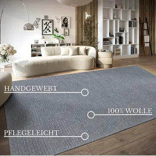 Villeroy & Boch Francois Wollteppich 60 x 90 cm Silber