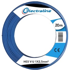 Electraline 12705 H03 V-U 1X2,5 20M, Blau