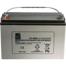 Rs Pro Normal AGM 12V 100Ah Batterie (12 V, 100000 mAh)