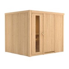 KARIBU Sauna »Jöhvi«, für 4 Personen, ohne Ofen - beige