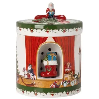 Spieluhr VILLEROY & BOCH "Dekofigur Paket "Santa bringt Geschenke" Christmas Toys ø 17 cm bunt", bunt, Spieluhren, BabyL:17cm, Porzellan, Spieluhr, L:17cm