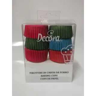 Backförmchen aus Papier von Ofen Mini Mix Farben 120pz 40 x 20 mm Decora