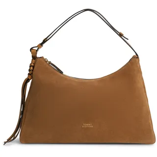 Tommy Hilfiger TH STATEMENT SHOULDER BAG SUEDE Schultertasche Leather Cognac