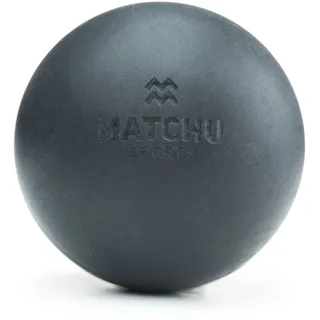 Matchu Sports Matchu – 6,5cm Gummi Massageball – Lacrosse Ball – Faszien Massage – Faszienkugel für Muskelmassage von Fuß, Rücken, Bein und Hand – Schwarz