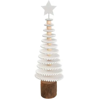 Holz Deko Weihnachtsbaum Stehdeko - Home Styling Collection - Weiß