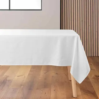 Douceur d'Intérieur Artea Tischdecke, rechteckig (140 x 240 cm), Weiß, Jacquard