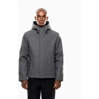 EA7 für Herren. 7M000691_AF15957 Grauer Mantel aus Wollmischgewebe (XS), Lässig, Polyester