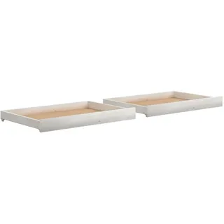vidaXL Schubladen für Tagesbetten 2 Stk. Weiß Kiefer Massivholz - Weiß