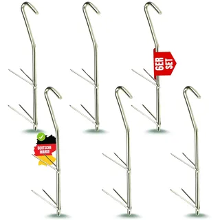 Zite Fishing Räucherhaken-Fisch Set V-Form [6,12,18 Stück im Set] auch Fleisch, Käse & Mehr räuchern Fisch-Räucherhaken-Edelstahl Räucherzubehör Fischhaken zum Räuchern