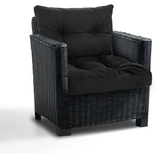 Best Wool Lounge Kissen für Rattan Gartenmöbel Set - Loungekissen für Stuhl - Hochwertiges Polypropylen - Inkl. Sitzkissen 50x50 + Rückenlehne 50x40