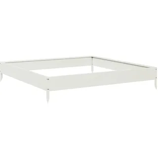vidaXL Hochbeet Weiß 100x100x18,5 cm Stahl - Weiß
