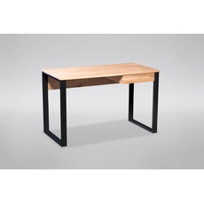 Bild Schreibtisch Holz, braun, schwarz, B/H/T = 120x75x60cm