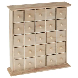 Artemio Holztruhe mit 25 Schubladen, Beige