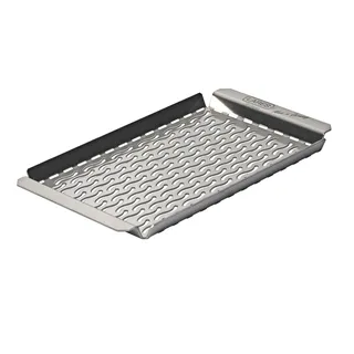 LARES Grillschale 20 x 11 cm Edelstahl Silber/Weiß