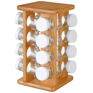 Five Drehbare Bambusvasen 16 Einheiten - Brown / Clear / White - One Size