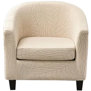 Meigeh Sesselbezug Stretch Sesselschoner 2 Stück Sesselhusse Stretch Sesselüberwurf für Tullsta Stuhl Cocktailsessel Schonbezüge Beige
