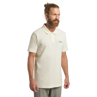 Jack Wolfskin Essential Kurzarm-poloshirt - Cotton White - M