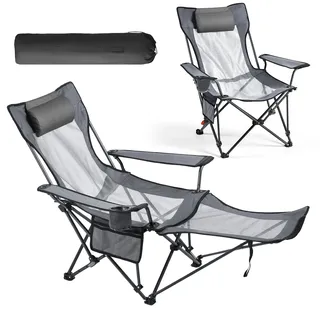 Vevor Campingstuhl grau