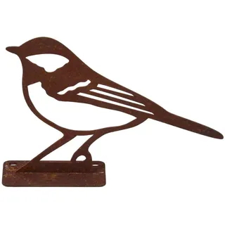 Homescapes Dekovogel Kohlmeise, Rost-Optik , Metall , Tiere , 3x10x14 cm , Dekoration, Dekofiguren & Skulpturen, Skulpturen